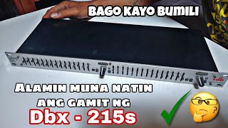 Video thumbnail for Dbx 215-s EQUALIZER, REVIEW.ating buksan.🤩 by ROBOKE Master