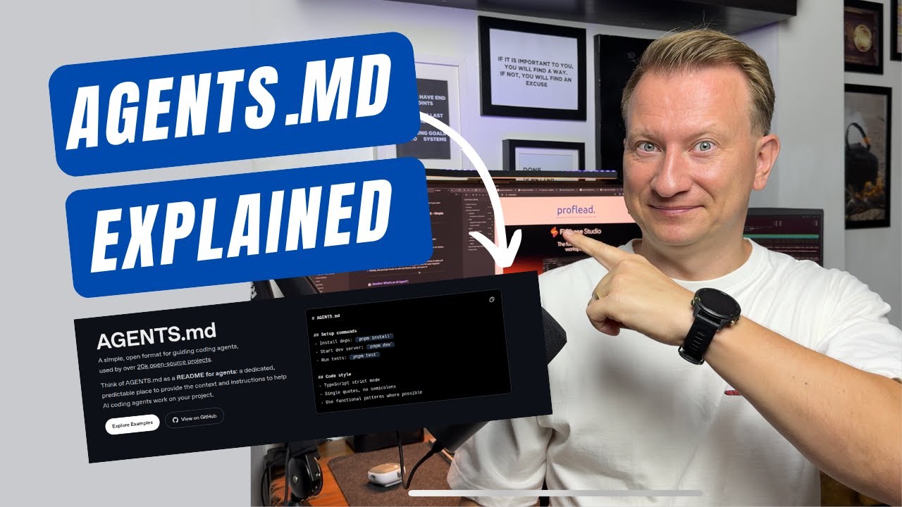 Video Tutorial: AGENTS.md Explained: One File to Rule All Agents