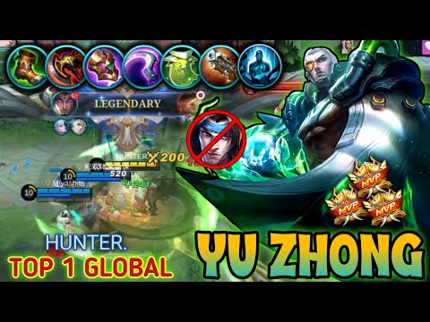 DEADLY EXP LANER, YU ZHONG BEST BUILD 2023 ! Top 1 Global Yu Zhong Gameplay 2023- Mobile Legends
