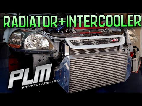 PLM Tucked Radiator + Backdoor Intercooler Install! Turbo Civic Project
