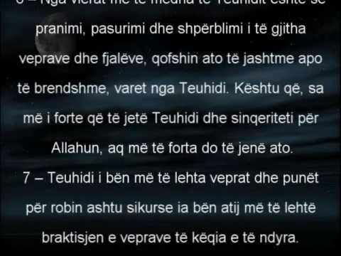 Thirrja ne Teuhid - Vlerat e teuhidit