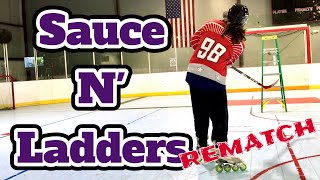 Austin and Ryan Rematch in Sauce N' Ladders (loser eats blazin' challenge)
