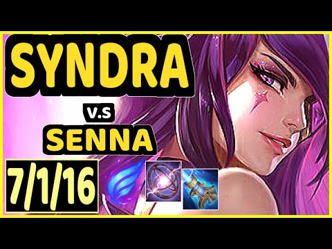 DANCHUNG (SYNDRA) vs SENNA - 7/1/16 KDA BOTTOM ADC CHALLENGER GAMEPLAY - KR