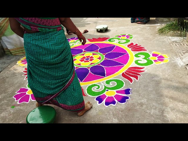Rangoli competition for pongal by mahesh balla