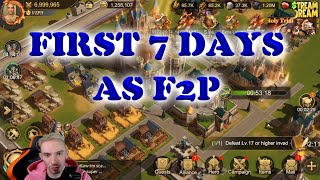 F2P Progress After 7 Days on New Server Land of Empires: Immortal