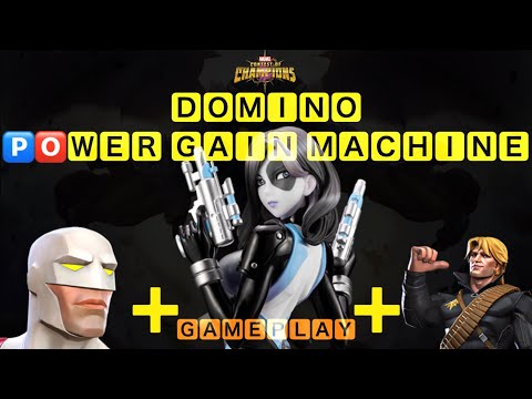 Domino power gain machine Gameplay | 6 Star rank 3 Domino Beast Mode - Marvel contest of champions