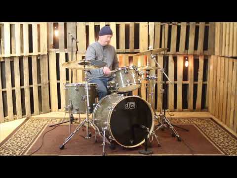 DW Performance Maple Gun Metal Glass Drum Set - 22, 12, 16