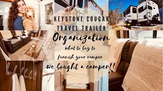 KEYSTONE COUGAR TRAVEL TRAILER: organization/everything you need to stock your camper!