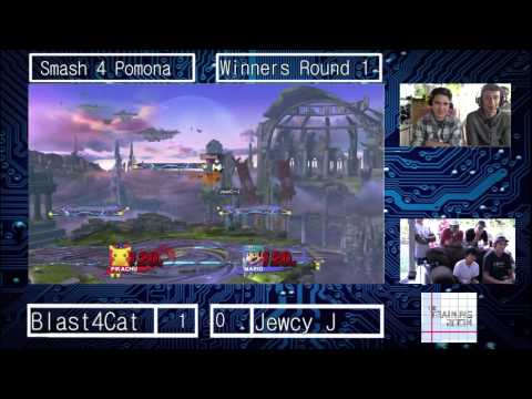 Smash 4 Pomona 9/4/15 BlastforCat (Diddy Kong, Pikachu) vs  JewC~J (Mario)