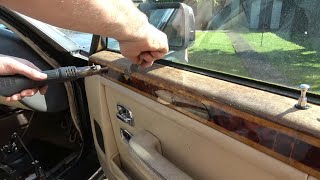 Redoing the WOOD on a RR Silver Spirit & Weird BROWN STAIN on the Seat? PART 41