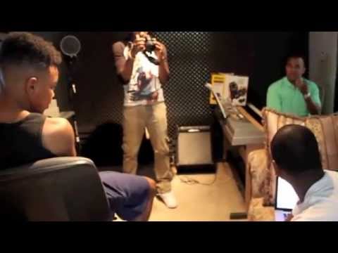 SUPA TRAV in the studio with David Leathers jr from American Idol