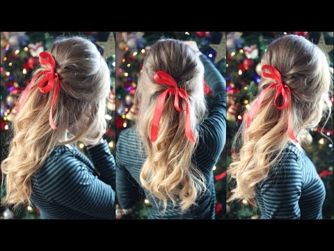 Festive Christmas Half Up Half Down Hair Idea 2015  | Braidsandstyles12 Video