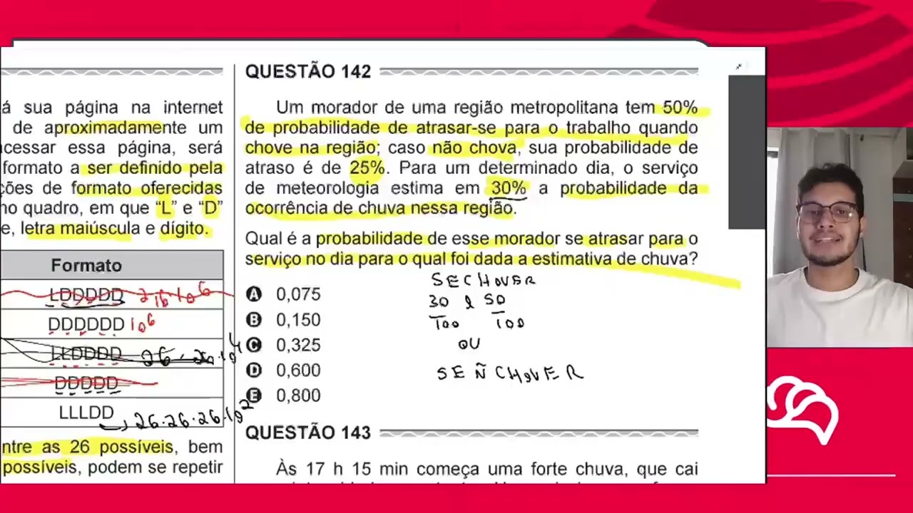 Resolução em Vídeo — Questão 179 ENEM 2017