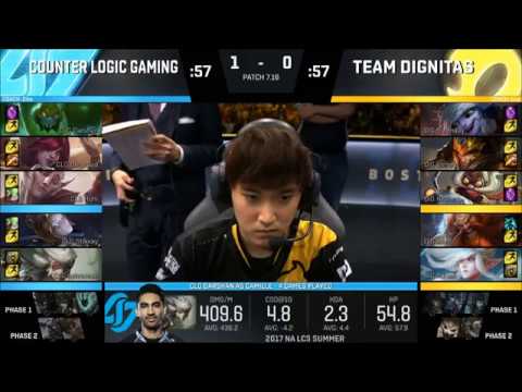 DIG vs CLG game 2 highlights | Third Place - NA LCS Summer Split 2017 | Team Dignitas vs CLG