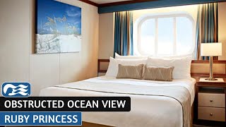 Ruby Princess | Obstructed Ocean View Stateroom | Full Walkthrough Tour & Review | 4K