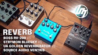 Video thumbnail for BOSS RV-200 vs Strymon BlueSky vs Universal Audio Golden Reverberator vs Source Audio Ventris by Better Music