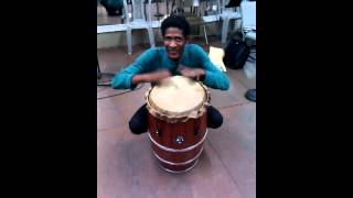 William Cepeda testing Tera Percussions barril de bomba