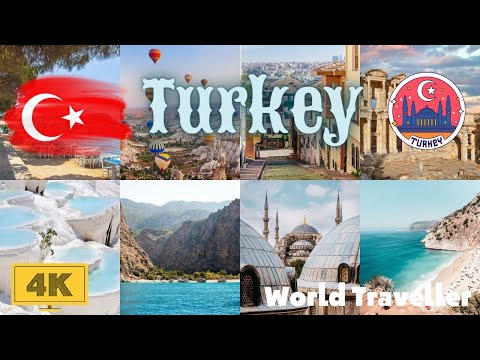 FLYING OVER TURKEY (4K UHD) Amazing Beautiful Nature Scenery  | World Traveller