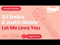 Let Me Love You - DJ Snake, Justin Bieber (Acoustic Karaoke)
