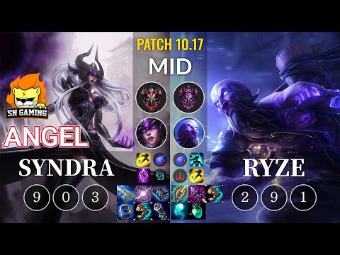 SN Angel Syndra vs Ryze Mid - KR Patch 10.17