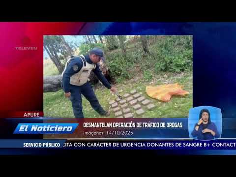 Desmantelan operación de tráfico de drogas en Apure – El Noticiero emisión meridiana 15/10/25