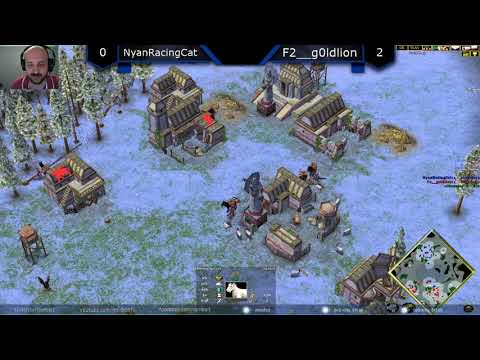 NyanRacingCat vs F2__G0ldlion - Age of Mythology: The Titans (Game 3) ft. ChronoJJ