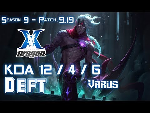 KZ Deft VARUS vs JINX ADC - Patch 9.19 KR Ranked