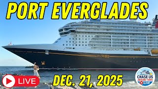 🔴 LIVE: Watching 7 Cruise Ship Sail Aways from Port Everglades LIVE! (Dec. 21, 2025)