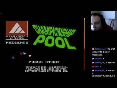 Championship Pool [NES] (8 Ball + Manual Break mode, World Championship) - Live-stream