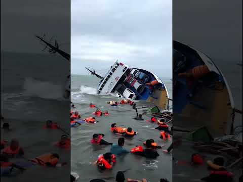 The ferry, loaded with cars and passengers, began to tilt dangerously—just meters from the dock