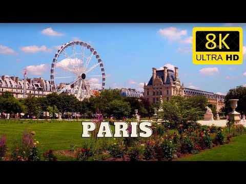 Paris in 8K Ultra HD (Drone with relaxing music)