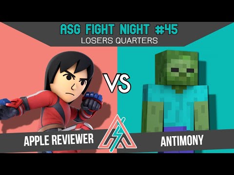 ASG 45: LOSERS QUARTERS - Apple Reviewer (Mii Brawler) vs Antimony (Steve)