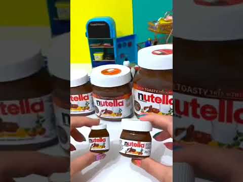 Tiny vs Mini Nutella! What do you call all these? 😍 #nutella #chocolate #minibrand...