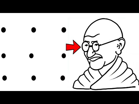 pencil drawing | How to draw Mahatma Gandhi step by step | mahatma gandhi dots drawing | drawing