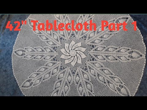 How to crochet 42" tablecloth - part 1