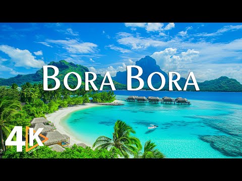 WONDERS OF BORA BORA 4K UHD • Serene Sea Views & Relaxing Waves & Calming Music