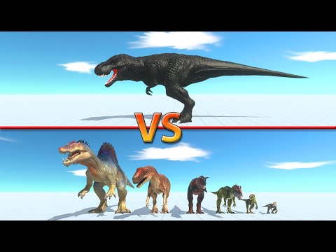 DARK T-REX vs Carnivore Team - Animal Revolt Battle Simulator