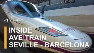Inside of A High-Speed AVE Train From Seville to Barcelona | Spanish Trains | Rail Ninja Review