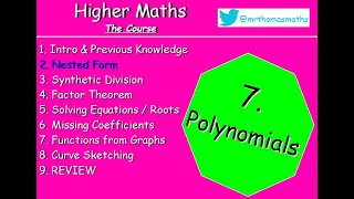 7.2 Polynomials 2. Nested Form of a Polynomial - Higher Maths Lessons - @MrThomasMaths SQA