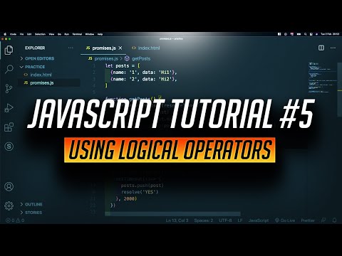 Logical Operators In Javascript Beginner Js Tutorial 5