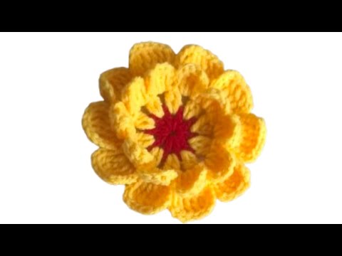 SuperEasy Crochet 3D Flower 🌸🌸🌸