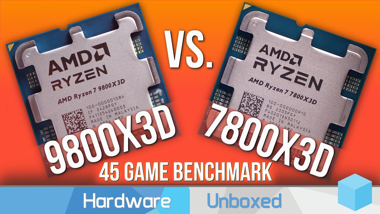 AMD Ryzen 7 9800X3D vs. AMD Ryzen 7 7800X3D, 45 Game Benchmark