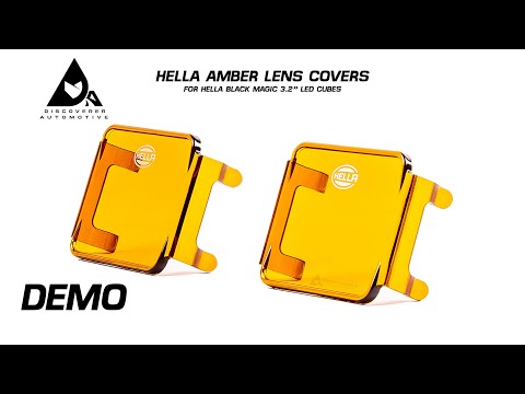 Quick & Dirty Demo | Amber Lens Covers for Hella Black Magic 3 2" LED CUBES | Discoverer Automotive