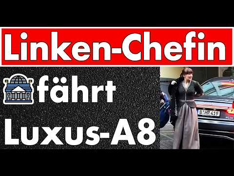 Heidi Reichenk spotted in a €100,000 luxury Audi A8! The Left Party leader and her diesel luxury car