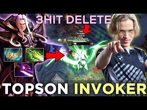 Topson The Epic Invoker - 200 IQ Build Killing 6-Slotted Carry With 3 Hits Dota 2