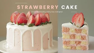 딸기🍓 체크 생크림 케이크 만들기 : Strawberry Checkerboard Cake Recipe : イチゴチェスケーキ | Cooking ASMR