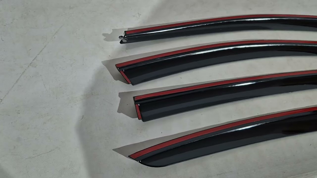 Ветровики с хромированным молдингом Niken Luxury (4 шт) Video 1