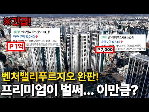 벤처밸리푸르지오 완판 → 프리미엄 폭등, 동(돈)대구로 라인 상…