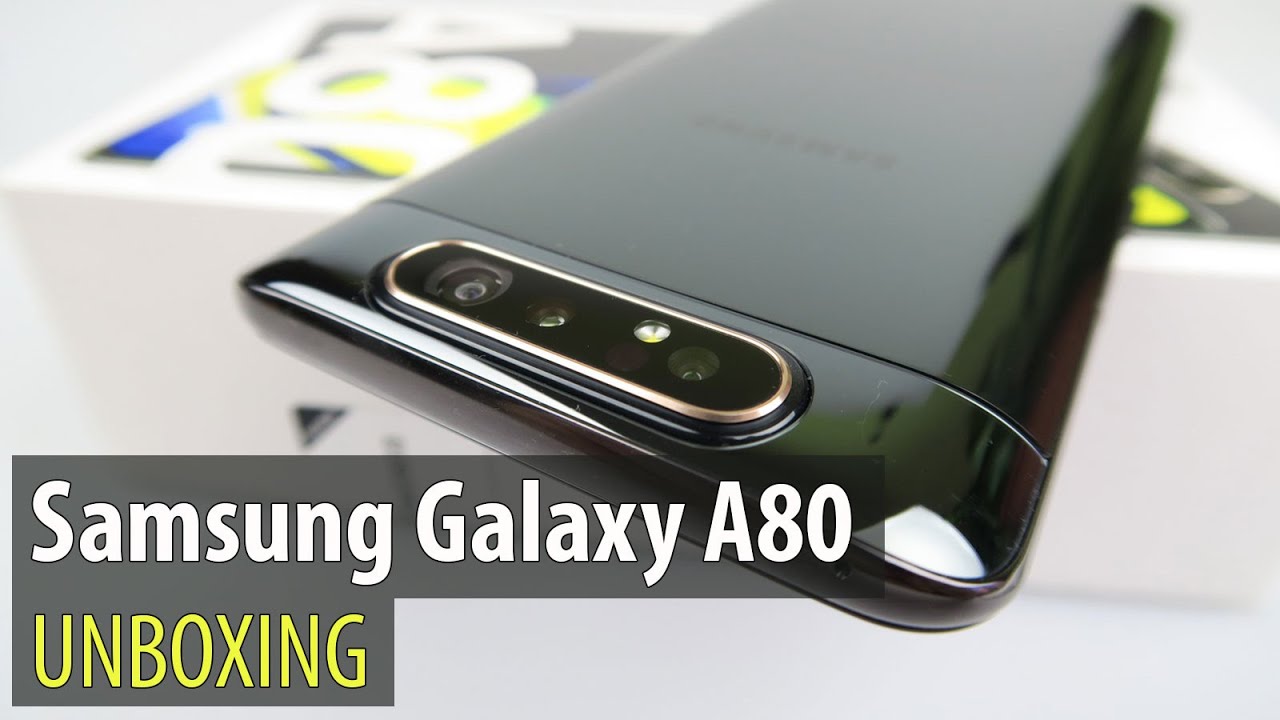 Samsung Galaxy A80 Unboxing (Sliding and Rotating Camera Phone)