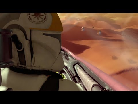 Anakin and Obi-Wan Chase Dooku (Star Wars: Episode II - Attack of the Clones - 2002)